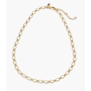 J Crew CH536 Gold Chain Oval Link charm chain Necklace Length: 16" + 2" extender
